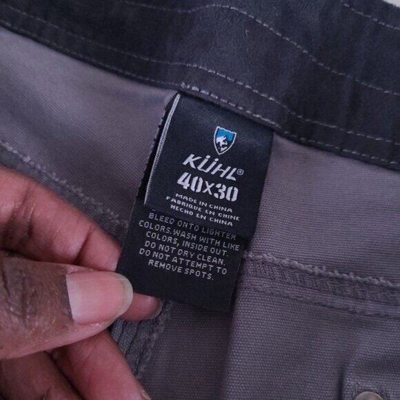 Kuhl Gray Kanvus Canvas Hiking Jeans Size 40x30* - Picture 10 of 11